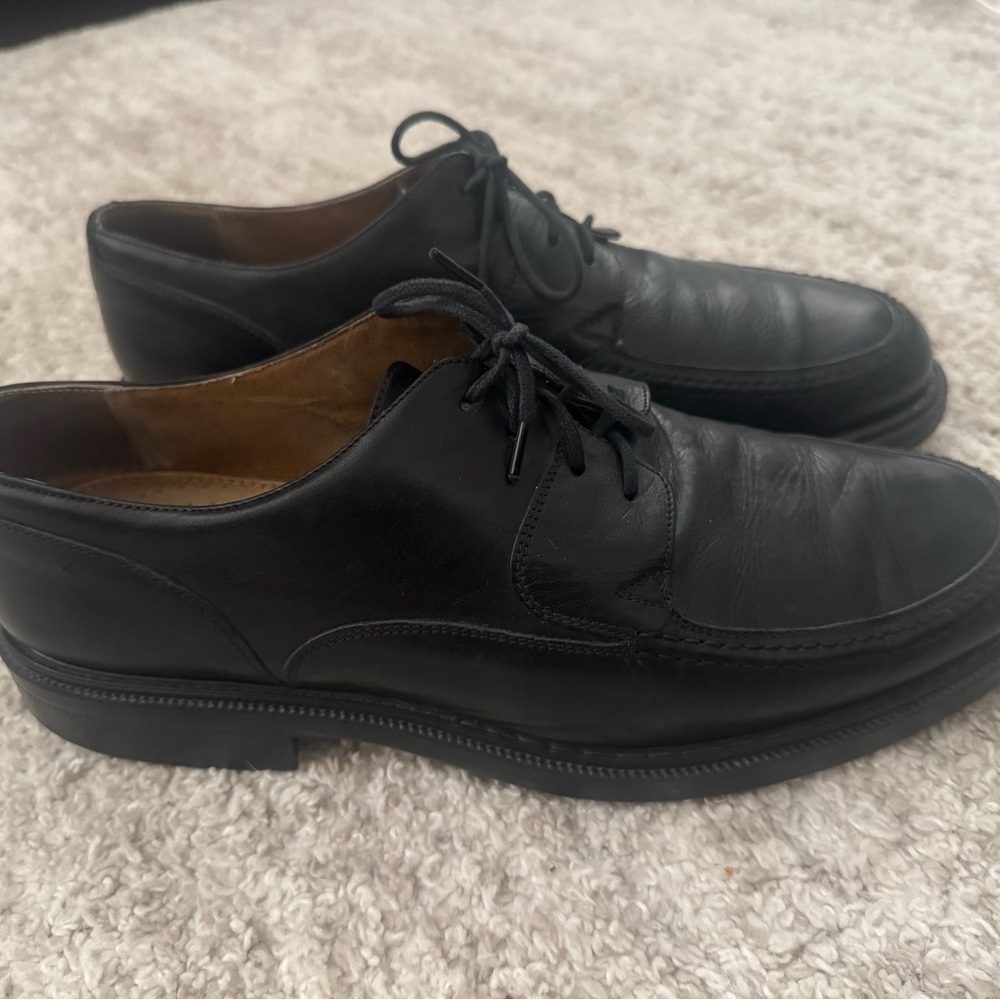 Bacco Bucci Black Leather Men's Derbys
